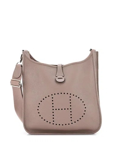 Pre-owned Pre-owned Hermes  Hermes Pm Evelyne Bag Gen Iii Clemence In Gray