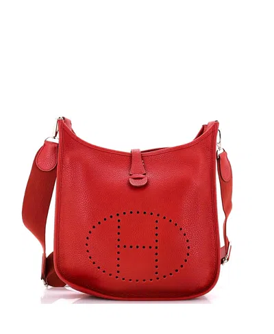 Pre-owned Pre-owned Hermes  Hermes Pm Evelyne Bag Gen Iii Clemence In Red