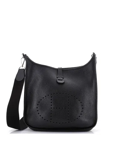Pre-owned Pre-owned Hermes  Hermes Pm Evelyne Bag Gen Iii Clemence In Black