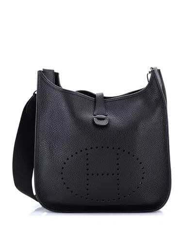 Pre-owned Pre-owned Hermes  Hermes Pm Evelyne Bag Gen Iii Clemence In Black