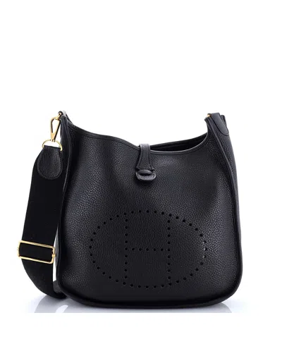 Pre-owned Pre-owned Hermes  Hermes Pm Evelyne Bag Gen Iii Clemence In Black