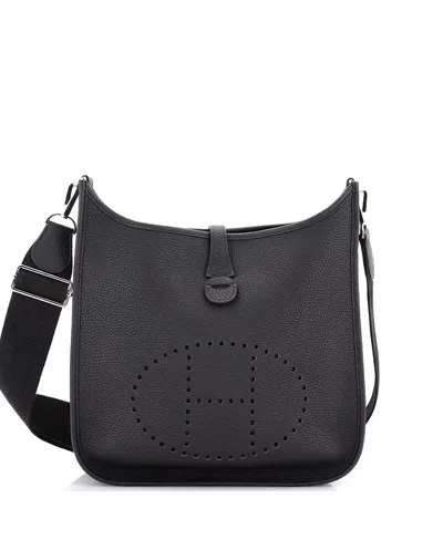 Pre-owned Pre-owned Hermes  Hermes Pm Evelyne Bag Gen Iii Clemence In Black