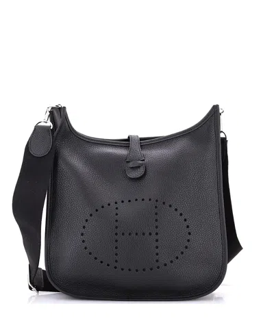 Pre-owned Pre-owned Hermes  Hermes Pm Evelyne Bag Gen Iii Clemence In Black