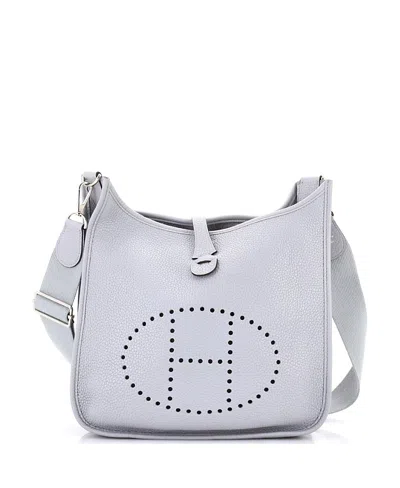 Pre-owned Pre-owned Hermes  Hermes Pm Evelyne Bag Gen Iii Clemence In Blue