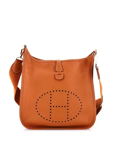 Pre-owned Pre-owned Hermes  Hermes Pm Evelyne Bag Gen Iii Clemence In Brown