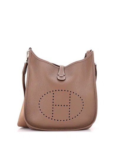 Pre-owned Pre-owned Hermes  Hermes Pm Evelyne Bag Gen Iii Clemence In Brown