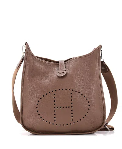 Pre-owned Pre-owned Hermes  Hermes Pm Evelyne Bag Gen Iii Clemence In Gray