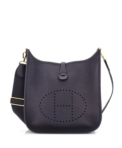 Pre-owned Pre-owned Hermes  Hermes Pm Evelyne Bag Gen Iii Clemence In Gray