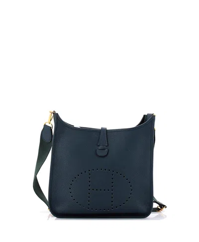 Pre-owned Pre-owned Hermes  Hermes Pm Evelyne Bag Gen Iii Clemence In Green
