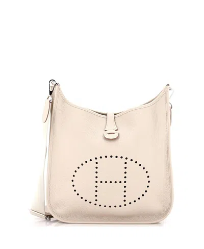 Pre-owned Pre-owned Hermes  Hermes Pm Evelyne Bag Gen Iii Clemence In Neutral