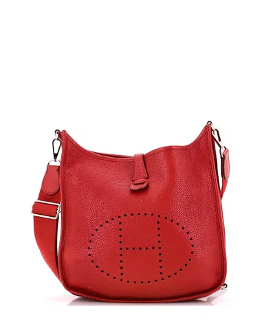 Pre-owned Pre-owned Hermes  Hermes Pm Evelyne Bag Gen Iii Clemence In Red