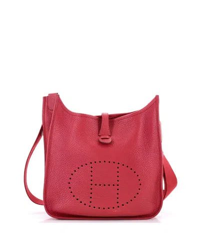 Pre-owned Pre-owned Hermes  Hermes Pm Evelyne Bag Gen Iii Clemence In Red