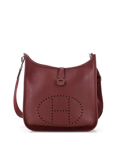 Pre-owned Pre-owned Hermes  Hermes Pm Evelyne Bag Gen Iii Clemence In Red