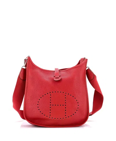 Pre-owned Pre-owned Hermes  Hermes Pm Evelyne Bag Gen Iii Clemence In Red