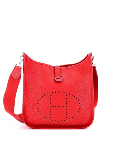 Pre-owned Pre-owned Hermes  Hermes Pm Evelyne Bag Gen Iii Clemence In Red