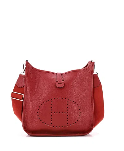 Pre-owned Pre-owned Hermes  Hermes Pm Evelyne Bag Gen Iii Clemence In Red