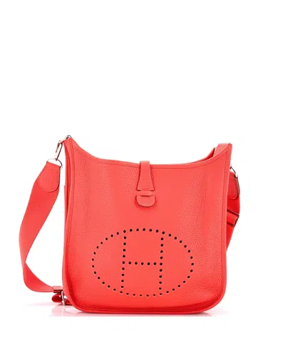 Pre-owned Pre-owned Hermes  Hermes Pm Evelyne Bag Gen Iii Clemence In Red