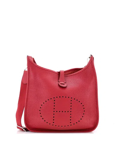 Pre-owned Pre-owned Hermes  Hermes Pm Evelyne Bag Gen Iii Clemence In Red