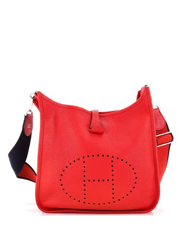 Pre-owned Pre-owned Hermes  Hermes Pm Evelyne Bag Gen Iii Clemence In Red