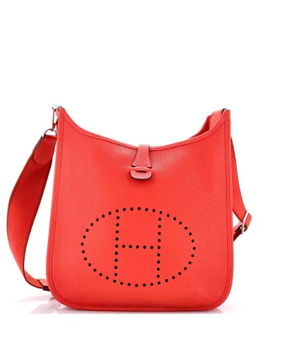 Pre-owned Pre-owned Hermes  Hermes Pm Evelyne Bag Gen Iii Clemence In Red