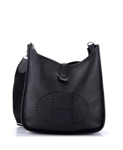Pre-owned Pre-owned Hermes  Hermes Pm Evelyne Bag Gen Iii Epsom In Black