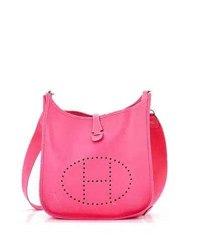 Pre-owned Pre-owned Hermes  Hermes Pm Evelyne Bag Gen Iii Epsom In Pink