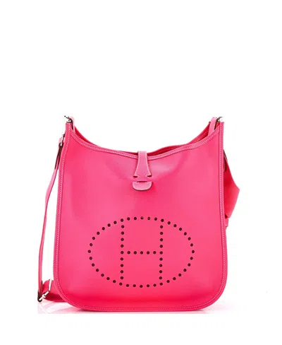 Pre-owned Pre-owned Hermes  Hermes Pm Evelyne Bag Gen Iii Epsom In Pink