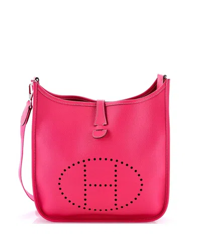 Pre-owned Pre-owned Hermes  Hermes Pm Evelyne Bag Gen Iii Epsom In Pink