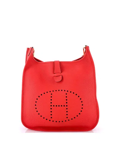 Pre-owned Pre-owned Hermes  Hermes Pm Evelyne Bag Gen Iii Maurice In Orange