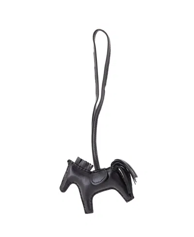 Pre-owned Pre-owned Hermes  Hermes Pm Grigri Rodeo Bag Charm Leather In Black