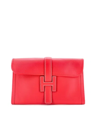 Pre-owned Pre-owned Hermes  Hermes Pm Jige Clutch Epsom