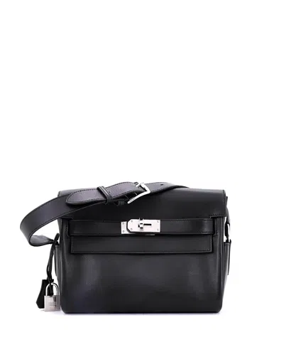 Pre-owned Pre-owned Hermes  Hermes Pm Kelly Messenger Bag Evergrain In Black