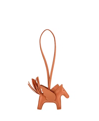 Pre-owned Pre-owned Hermes  Hermes Pm Monochrome Pegase Rodeo Bag Charm Leather In Brown