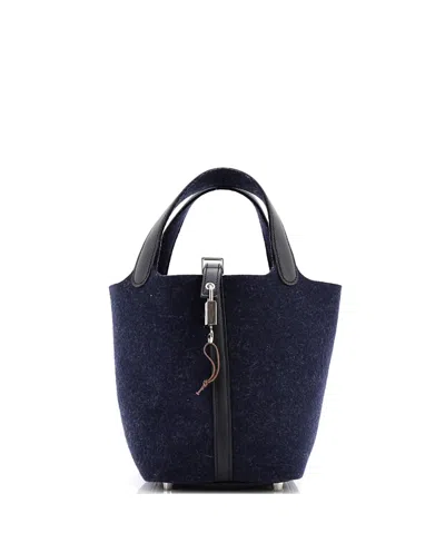 Pre-owned Pre-owned Hermes  Hermes Pm Picotin Lock Bag Felt With Leather In Multi
