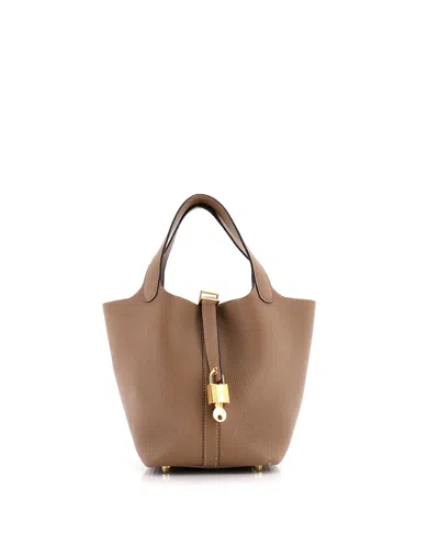 Pre-owned Pre-owned Hermes  Hermes Pm Picotin Lock Bag Maurice In Brown