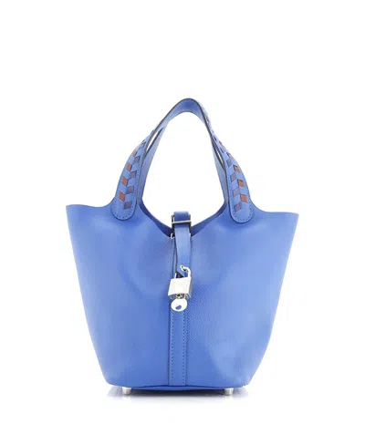 Pre-owned Pre-owned Hermes  Hermes Pm Picotin Lock Bag Tressage Epsom