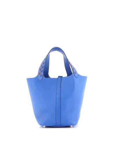 Pre-owned Pre-owned Hermes  Hermes Pm Picotin Lock Bag Tressage Epsom