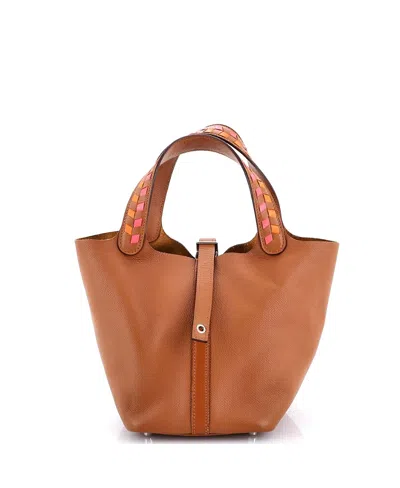 Pre-owned Pre-owned Hermes  Hermes Pm Picotin Lock Bag Tressage Epsom