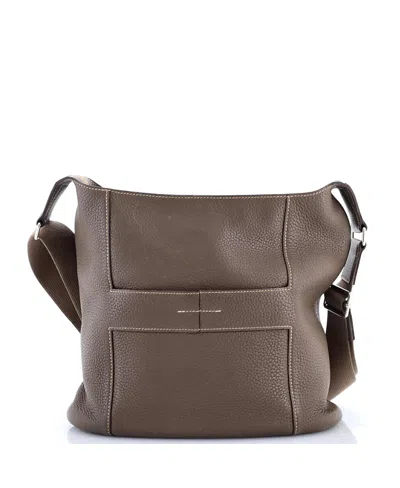 Pre-owned Pre-owned Hermes  Hermes Pm Sac Good News Bag Leather In Gray