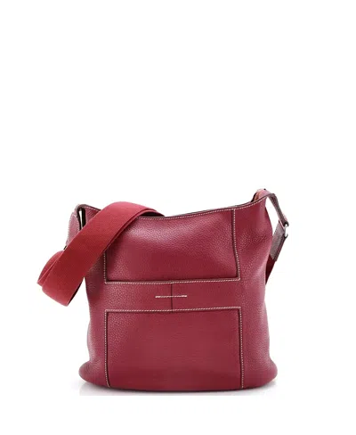 Pre-owned Pre-owned Hermes  Hermes Pm Sac Good News Bag Leather In Red