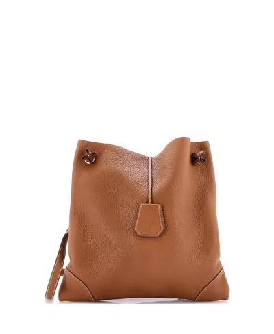 Pre-owned Pre-owned Hermes  Hermes Pm Silky City Bag Clemence In Brown