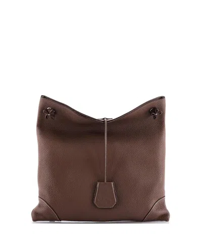 Pre-owned Pre-owned Hermes  Hermes Pm Silky City Bag Clemence In Gray