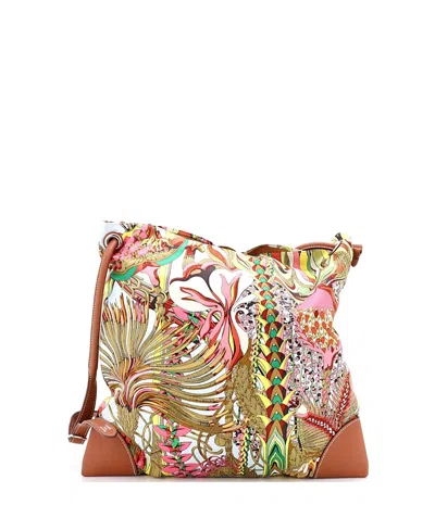 Pre-owned Pre-owned Hermes  Hermes Pm Silky City Bag Printed Silk And Leather
