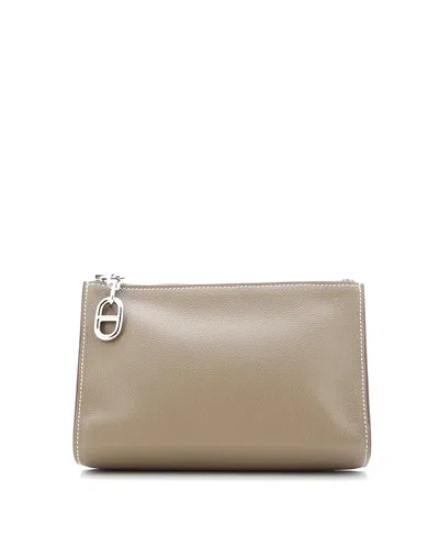 Pre-owned Pre-owned Hermes  Hermes Pm Zipengo Pouch Evercolor In Gray