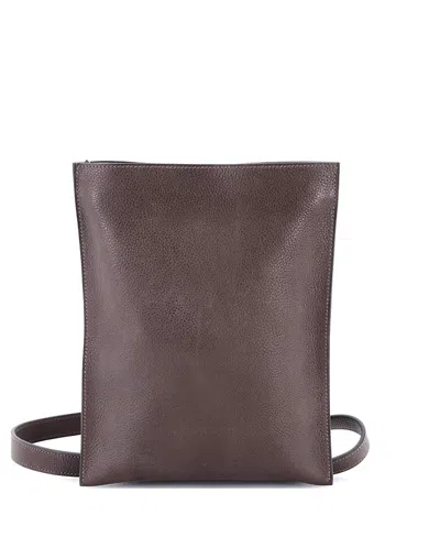 Pre-owned Pre-owned Hermes  Hermes Pochenplus Sling Wallet Leather In Brown