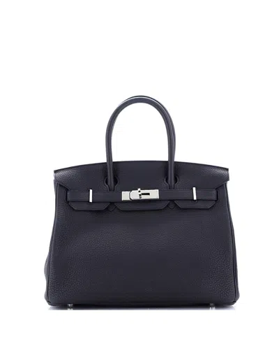 Pre-owned Pre-owned Hermes  Hermes  Hermes Birkin 30 Handbag Black Togo With Palladium Hardware In Noir