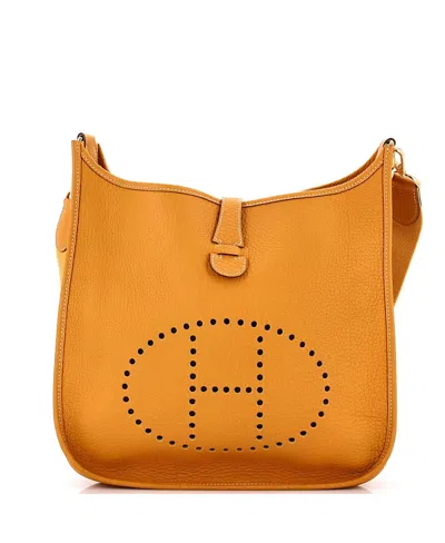 Pre-owned Pre-owned Hermes  Hermes  Hermes Gm Evelyne Bag Gen I Fjord In Brown