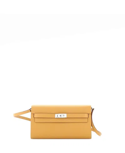 Pre-owned Pre-owned Hermes  Hermes  Hermes Kelly To Go Wallet Epsom In Brown