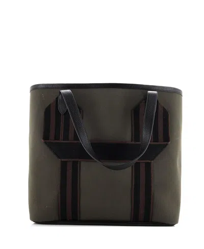 Pre-owned Pre-owned Hermes  Hermes Pursangle Tote Canvas With Leather