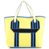 Pre-owned Hermes  Hermes Pursangle Tote Canvas With Leather In Green